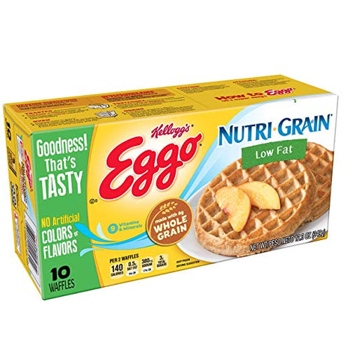 Nutri-Grain, Frozen Waffles, Low Fat, Easy Breakfast,